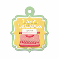We R Memory Keepers - Be My Valentine Collection - Embossed Tags - Love Letters