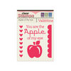 We R Memory Keepers - Be My Valentine Collection - Clear Acrylic Stamps - Apple of My Eye
