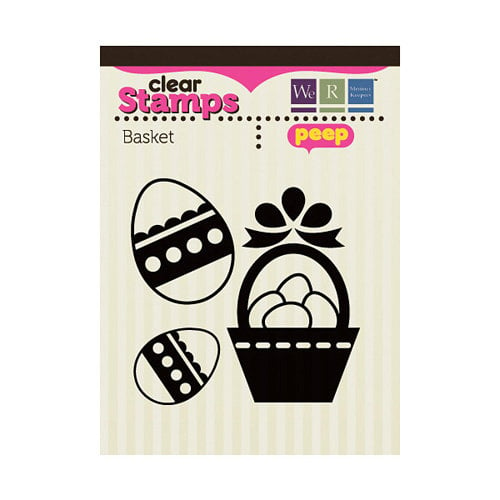 We R Memory Keepers - Peep Collection - Easter - Clear Acrylic Stamps - Basket