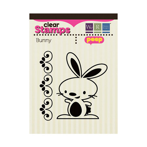 We R Memory Keepers - Peep Collection - Easter - Clear Acrylic Stamps - Bunny, CLEARANCE