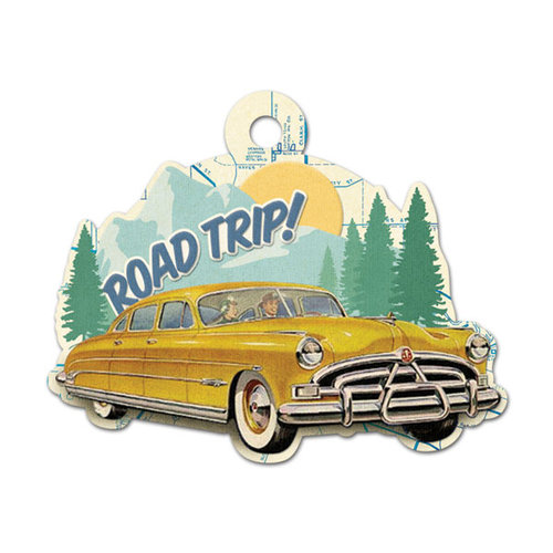 We R Memory Keepers - Travel Light Collection - Embossed Tags - Road Trip