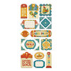 We R Memory Keepers - Fiesta Collection - Self Adhesive Layered Chipboard with Flocked Accents - Tags