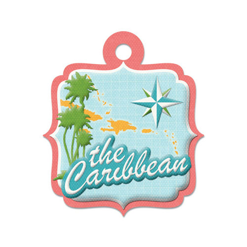 We R Memory Keepers - Destination Collection - Embossed Tags - The Caribbean