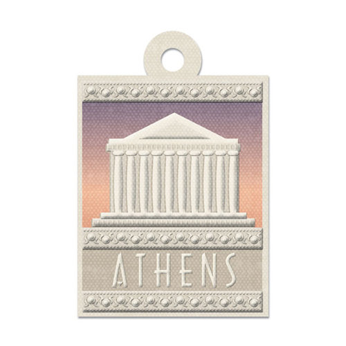 We R Memory Keepers - Destination Collection - Embossed Tags - Athens