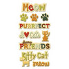 We R Memory Keepers - Friends Furever Collection - Self Adhesive Layered Chipboard with Glitter Accents - Words