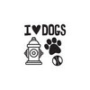 We R Memory Keepers - Friends Furever Collection - Clear Acrylic Stamps - I Heart Dogs
