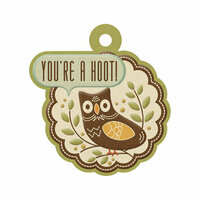 We R Memory Keepers - Autumn Splendor Collection - Embossed Tags - You're a Hoot