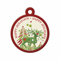 We R Memory Keepers - Peppermint Twist Collection - Christmas - Embossed Tags - Happy Holidays