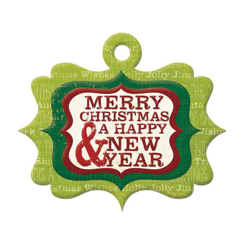 We R Memory Keepers - Peppermint Twist Collection - Christmas - Embossed Tags - Merry Christmas