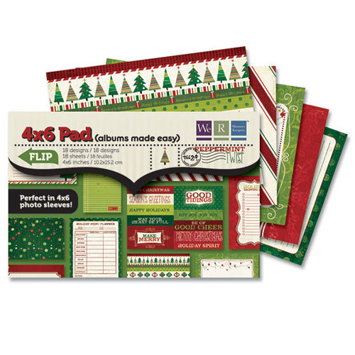We R Memory Keepers - Peppermint Twist Collection - Christmas - 4 x 6 Albums Made Easy Pad