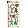 We R Memory Keepers - Peppermint Twist Collection - Christmas - Embossed Cardstock Stickers