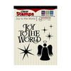 We R Memory Keepers - Peppermint Twist Collection - Christmas - Clear Acrylic Stamps - Joy To The World
