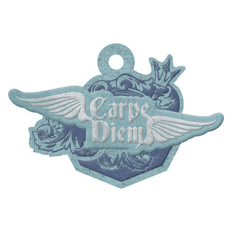 We R Memory Keepers - Vintage T Collection - Embossed Tags - Carpe Diem