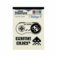 We R Memory Keepers - Vintage T Collection - Clear Acrylic Stamps - Game Over