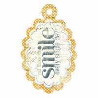 We R Memory Keepers - Good Day Sunshine Collection - Embossed Tags - Smile