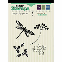 We R Memory Keepers - Good Day Sunshine Collection - Clear Acrylic Stamps - Dragonfly Petals