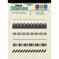 We R Memory Keepers - Good Day Sunshine Collection - Clear Acrylic Stamps - Vintage Borders
