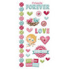 We R Memory Keepers - Love Struck Collection - Embossed Cardstock Sticker