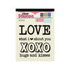 We R Memory Keepers - Love Struck Collection - Clear Acrylic Stamps - XOXO