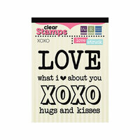 We R Memory Keepers - Love Struck Collection - Clear Acrylic Stamps - XOXO