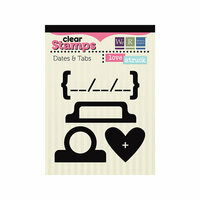 We R Memory Keepers - Love Struck Collection - Clear Acrylic Stamps - Dates and Tabs