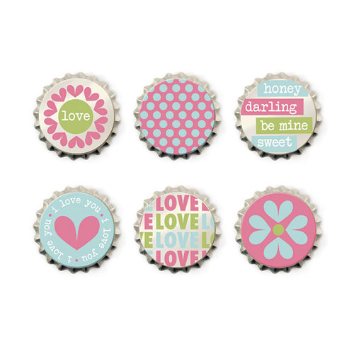 We R Memory Keepers - Love Struck Collection - Bottle Caps