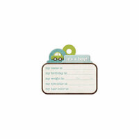 We R Memory Keepers - Baby Mine Collection - Embossed Tags - It's a Boy