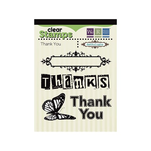 We R Memory Keepers - Anthologie Collection - Clear Acrylic Stamps - Thank You