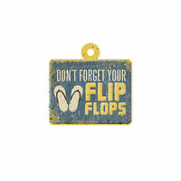 We R Memory Keepers - Down the Boardwalk Collection - Embossed Tags - Flip Flops