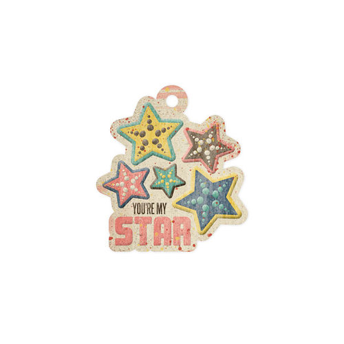 We R Memory Keepers - Down the Boardwalk Collection - Embossed Tags - Star