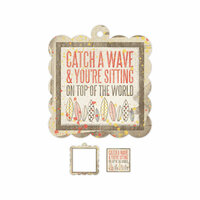 We R Memory Keepers - Down the Boardwalk Collection - Embossed Tags - Mini Frames - Catch a Wave