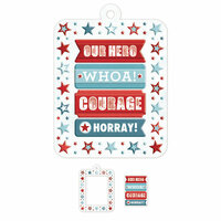 We R Memory Keepers - Red White and Blue Collection - Embossed Tags - Mini Frames - Star