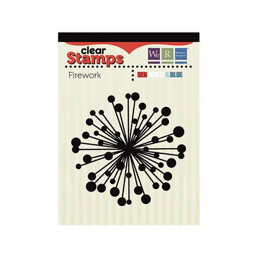 We R Memory Keepers - Red White and Blue Collection - Clear Acrylic Stamps - Firework