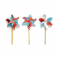 We R Memory Keepers - Red White and Blue Collection - Mini Pinwheels