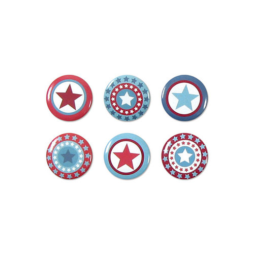 We R Memory Keepers - Red White and Blue Collection - Mini Badges