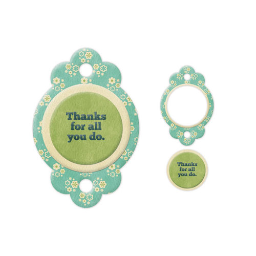 We R Memory Keepers - Embossed Tags - Mini Frames - Thanks