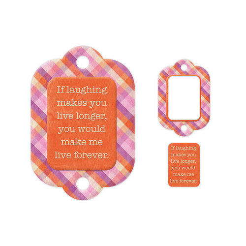 We R Memory Keepers - Embossed Tags - Mini Frames - Laughing