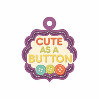 We R Memory Keepers - Love 2 Craft Collection - Embossed Tags - Cute as a Button