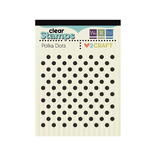 We R Memory Keepers - Love 2 Craft Collection - Clear Acrylic Stamps - Polka Dots