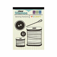 We R Memory Keepers - Love 2 Craft Collection - Clear Acrylic Stamps - Sewing Notions