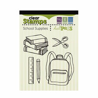 We R Memory Keepers - Hall Pass Collection - Clear Acrylic Stamps - School Supplies