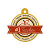 We R Memory Keepers - Hall Pass Collection - Embossed Tags - Number 1 Teacher