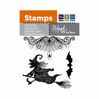 We R Memory Keepers - Black Widow Collection - Halloween - Clear Acrylic Stamps - Cobwebs