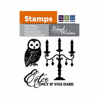We R Memory Keepers - Black Widow Collection - Halloween - Clear Acrylic Stamps - If You Dare