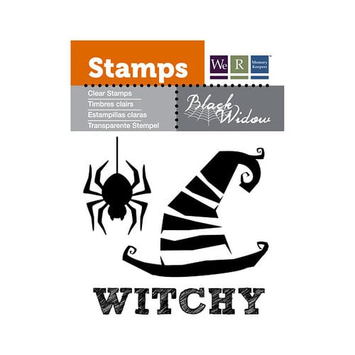 We R Memory Keepers - Black Widow Collection - Halloween - Clear Acrylic Stamps - Witchy