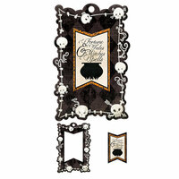 We R Memory Keepers - Black Widow Collection - Halloween - Embossed Tags - Mini Frames - Spells