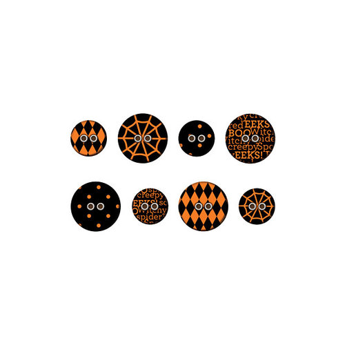 We R Memory Keepers - Black Widow Collection - Halloween - Fabric Buttons