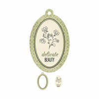 We R Memory Keepers - Antique Chic Collection - Embossed Tags - Mini Frames - Delicate