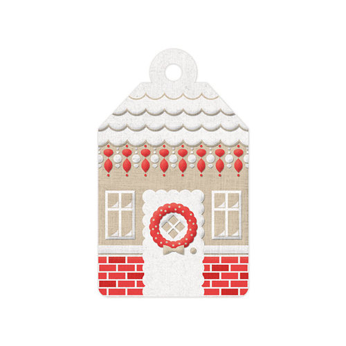 We R Memory Keepers - Yuletide Collection - Christmas - Embossed Tags - Gingerbread House