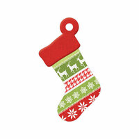 We R Memory Keepers - Yuletide Collection - Christmas - Embossed Tags - Stocking